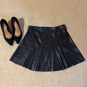 Spanx Faux black leather skirt in Medium